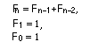 Fibonacci recurrence